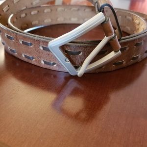 Womens Brown leather belt  3XL